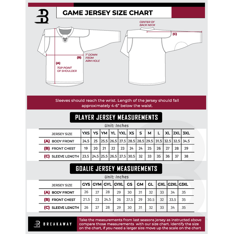 Allegheny Badgers Youth Goalie Sublimated Jersey