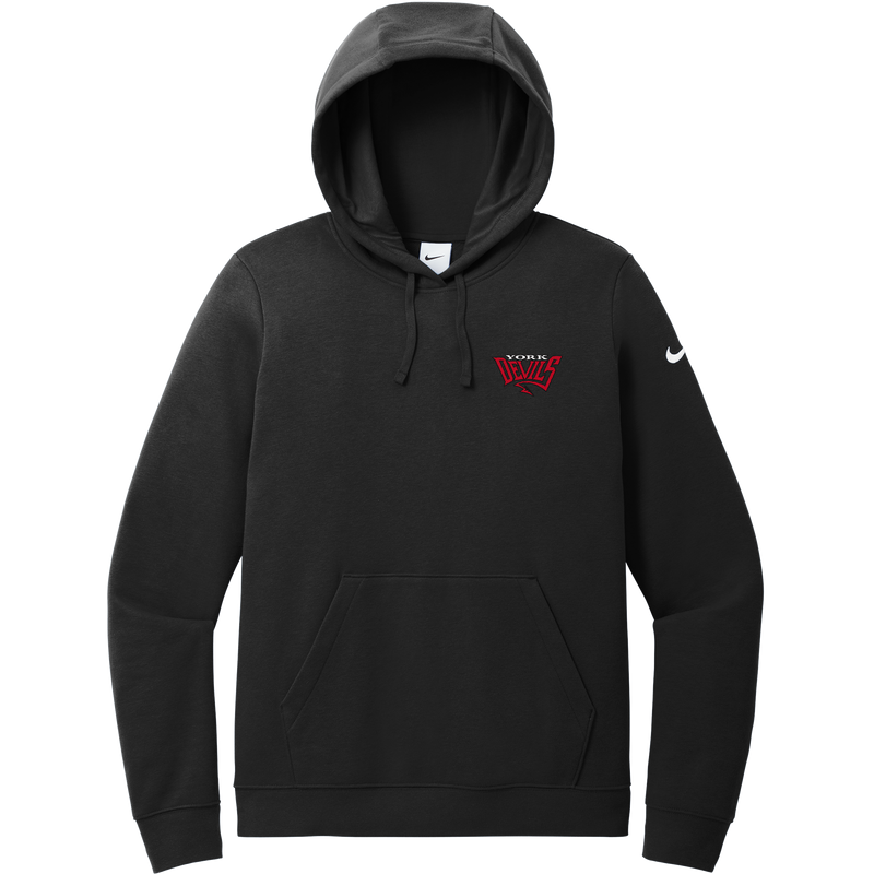 York Devils Nike Women's Club Fleece Sleeve Swoosh Pullover Hoodie